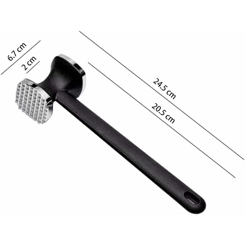 New Stainless Steel Aluminium Double Side Beaf Steak Mallet Meat Tenderizer Hammer Home Garden Kitchen Meat Tools, Size: 19*4.5 cm, Silver