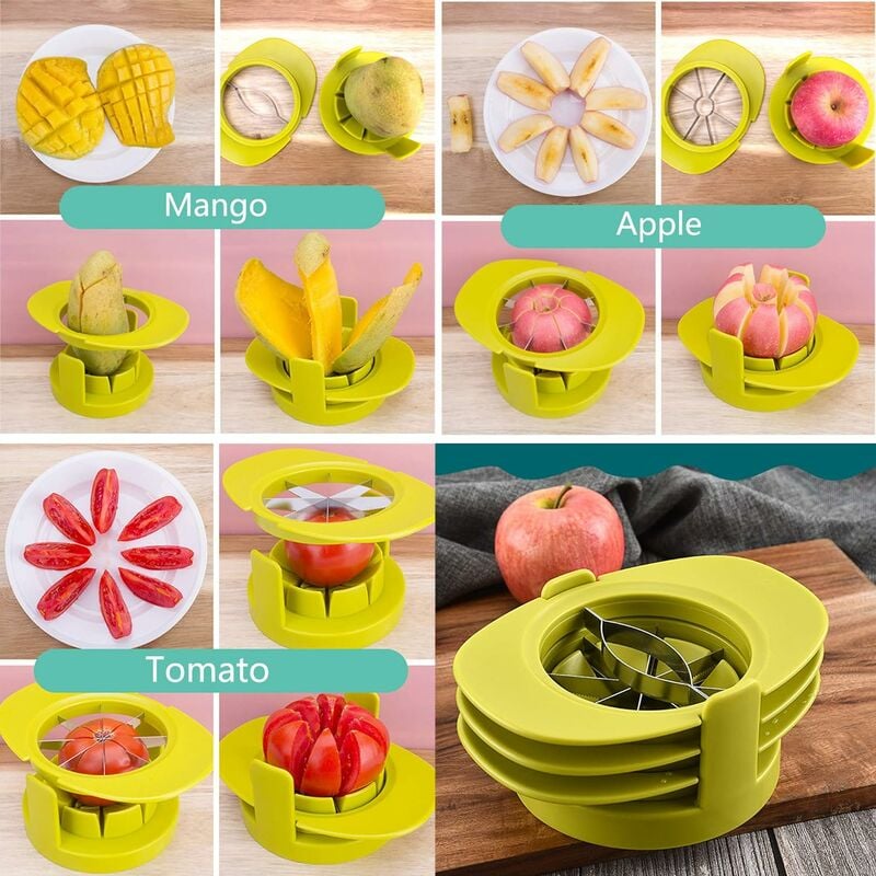 1 2 4pcs Egg Slicers Egg Chopper Hard Boiled Egg Cutter Fruit Cube Cutter  Salads Cutters Tomato Cutter Potato Cutter Durable Stainless Steel Fruit  Cutter Kitchen Tools, Save More With Clearance Deals