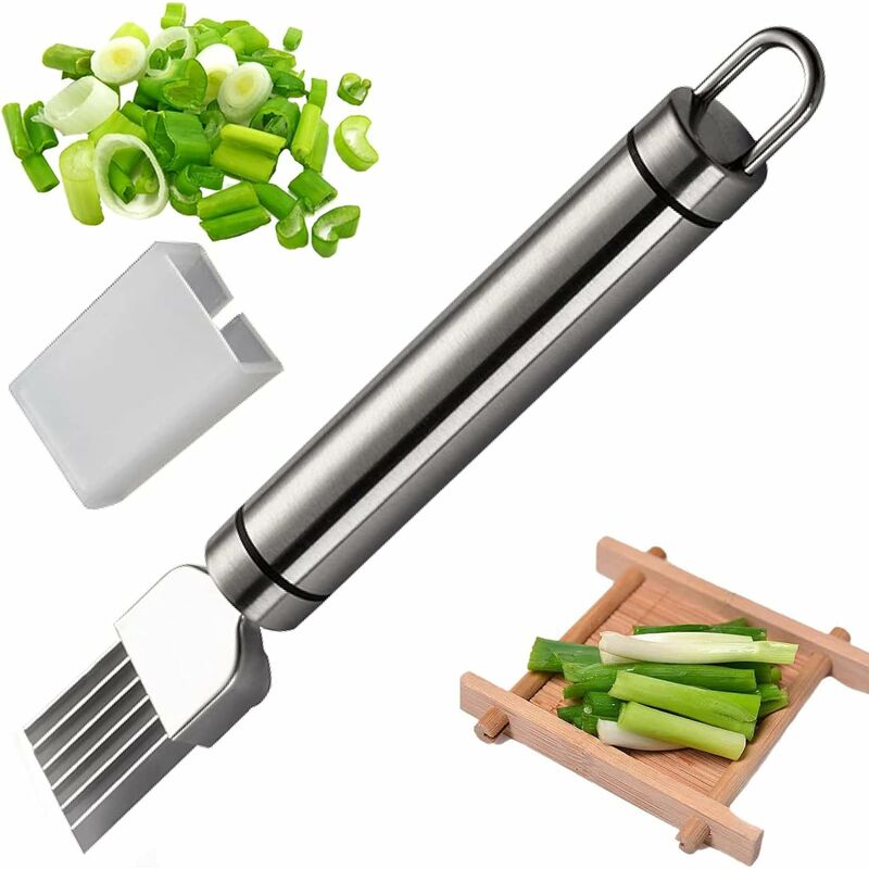 5pc Spring Onion Slicer Green Onion Knife Onion Chopper Vegetable Cutter  For Green Onion Cucumber Kiwi Potato, Multi-functional Kitchen