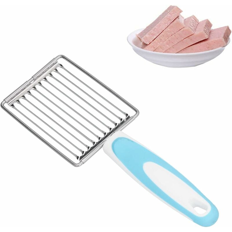 Spam Slicer,Multipurpose Luncheon Meat Slicer,Stainless Steel Wire Egg  Slicer,Cuts 10 Slices For fruit ,Onions,Soft Food and Ham