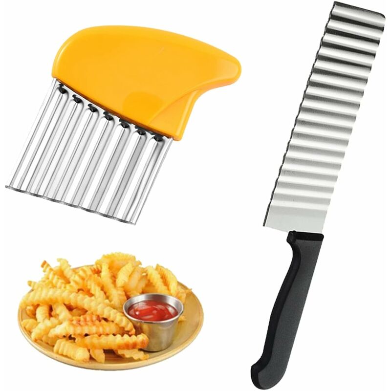 French Stainless Steel Wave Knife Professional Potato Cutter Corrugated  Knife Potato Ripple Knife