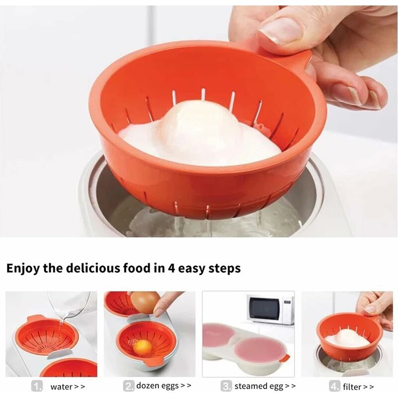 Microwave Egg Cooker, 2-Cavity Hard Boiled Egg Maker
