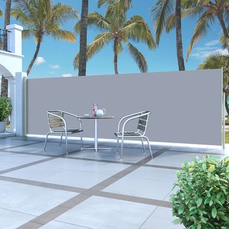 Retractable Side Awning 160 x 500 cm Grey - Grey