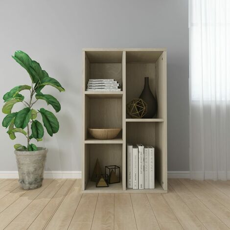 Book Cabinet/Sideboard Sonoma Oak 45x25x80 cm Chipboard - Brown