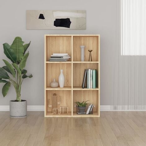 Book Cabinet/Sideboard Sonoma Oak 66x30x97.8 cm Chipboard - Brown