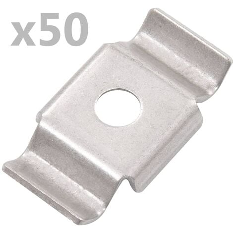 Butterfly Fence Clips 50 pcs Stainless Steel - Silver