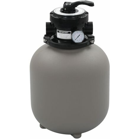 Pool Sand Filter with 4 Position Valve Grey 350 mm - Grey