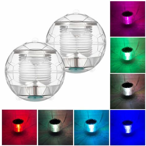 IP67 Waterproof Pond Ball Night Light Decoration for Swimming Pool Bathtub Garden Pond Party Home OSALADI 2Pcs Solar Floating Pool Lights Color Changing Floating Light Balls for Pool 