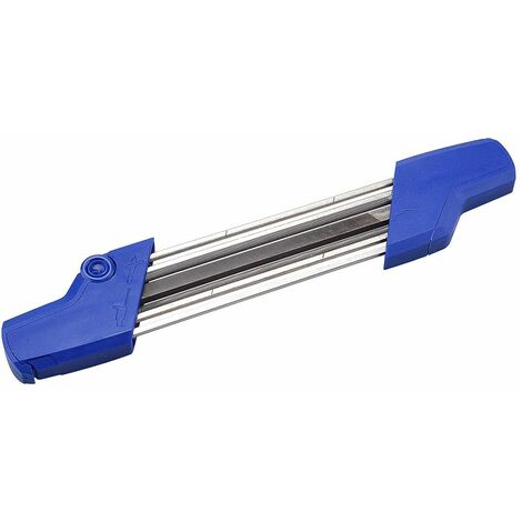 Hand mini mini grinder head file Chainsaw Sharpener 2 in 1 Easy File Sharpener, blue