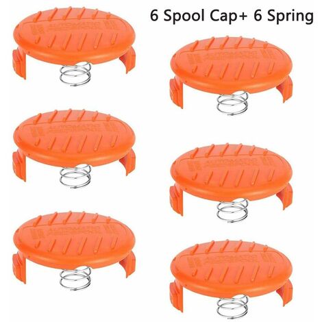 Trimmer Spool 3 Pack Cap Spring Replacement For Black Decker AF