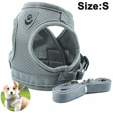 Step in Puppy Harness for Small Dogs S,M,L Soft Dog Vest Harness No Pull Cat Harness and Leash Set Dog and Cat Universal Harness,Durable D-Ring Kitten Harness with Reflective Strap 
