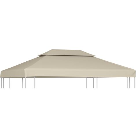 Gazebo Cover Canopy Replacement 310 g / m Beige 3 x 4 m - Beige