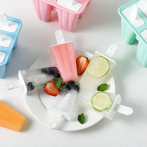 1pc Plastic Ice Cream Mold With 6 Ice Pop Molds & Triangle Popsicle Box For  Freezing, Resistant To Low Temperature