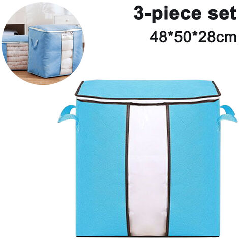 Closet Storage Bags Organizers, Large Clothing Storage Bags with Reinforced  Handle, Foldable Clothes Storage Bags Closet Organizers, Blanket Storage  Bags for Bedding, Clothes - 4 Pack 