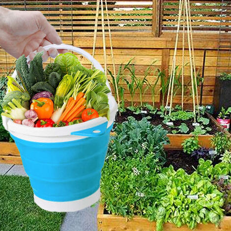 Collapsible Bucket with handle Cleaning Beach Portable Outdoor Survival  Gardening Car Washing Multifunctional Garden Wash