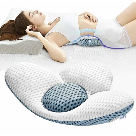 Lumbar Pillow Orthopedic Lumbar Spine Sleep Support Lumbar Support Bed Pillow for Sciatica Pregnancy Hip or leg pain
