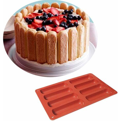 1pc 6-cavity Rectangular Silicone Mold For Baking Cake, Making Handmade Soap,  Aroma, Chocolate, Cookie And Cereal Bar