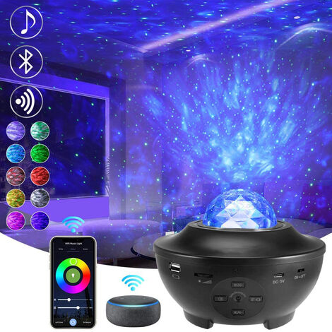 Galaxy Projector 3 in 1 Ocean Wave Projector Night Light Star Projector  with Remote Voice Control, Nebula Cloud Kid Adult Gift