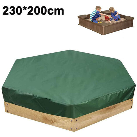 Sandbox Cover with Drawstring Waterproof Sandpit Pool Cover Square Protective Cover for Sandbox Oxford Cloth Sandbox Canopy for Home Garden Outdoor Pool 230*200cm