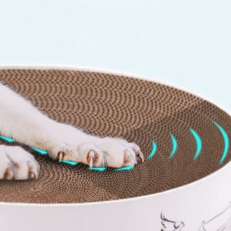 Round cardboard outlet cat scratcher