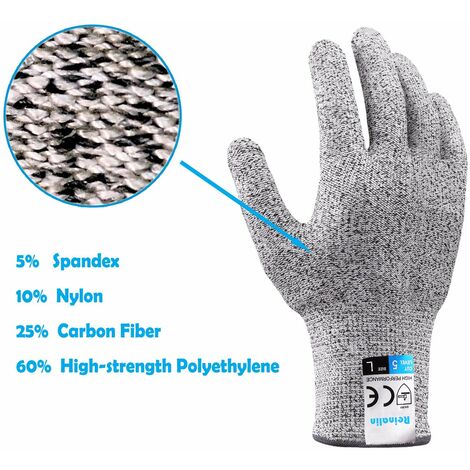 Stark Safe Cut Resistant Gloves Level 5 Protection, Cut Gloves for Kitchen  : : DIY & Tools