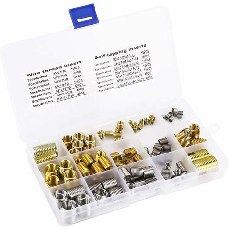 116pcs Thread Inserts and Self-Tapping Steel Thread Insert with