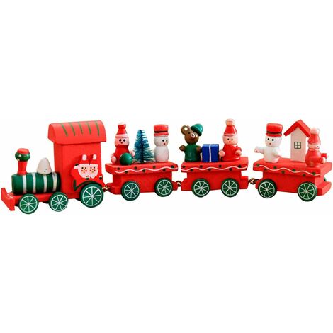 christmas wooden train