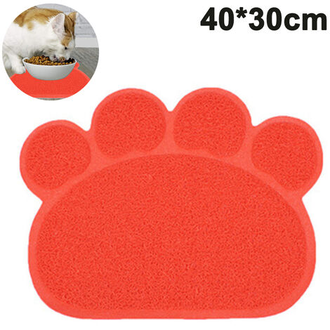 Pet Placemat Silicone Dog Cat Food Mat Many Paws Round Pet Feeding