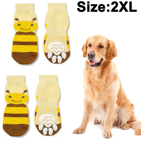 4pcs Pet Dog Socks Outdoor Indoor Non Slip Dog Shoes Pet Paw