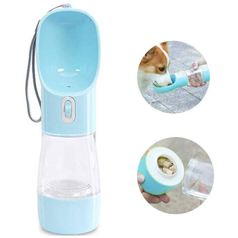 550ml Portable Pet Water Bottle Dog Water Cup Durable PC Dog Water Dispenser Pet Travel Water Bottle Blue., Size: 27