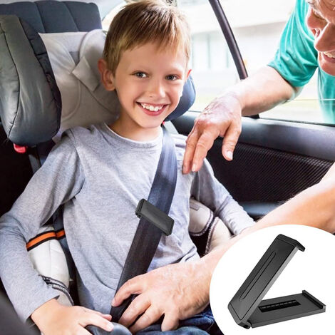 Metal Seat Belt Adjuster, Auto Shoulder Neck Strap Positioner, Universal  Vehicle Locking Clip for a Comfortable Driving (Black, 2 Pack)