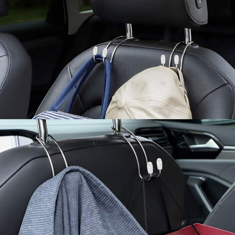 2 Pack Car Hook,car Seat Back Hook,universal Multifunctional Car Vehicle  Back Seat Headrest Mobile Phone Holder,universal Adjustable Car Headrest  Hook
