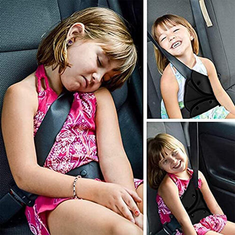 Car Seat Belt Adjuster, Seatbelt Clips, Universal Comfort Shoulder Neck  Protector Strap Positioner Lock Clips for Kids/Short Adults(Black)