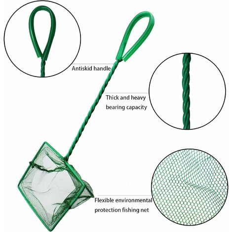 2 Pieces Aquarium Landing Net, Fishing Net With Handle Small