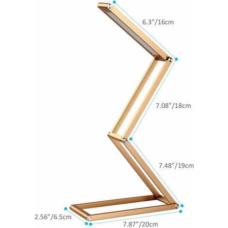 LED Desk Lamp, Elzo Folding Table Light Aluminum Wireless USB ...