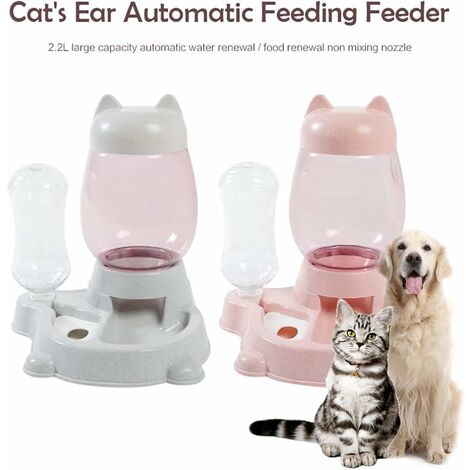 Automatic Animal Water Bottle No Drip Small Animal Water Bottle Leak Resistant Ball Nozzle Rabbit Dog Cat Drinking Kettle Pink 
