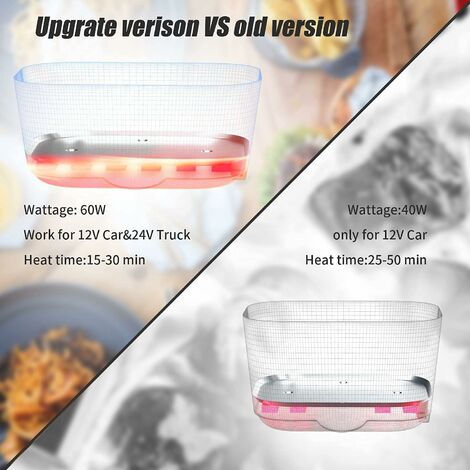 Electric Lunch Box 3-in-1 Portable Food Heater for Car & Home 60W Warms  Flexible