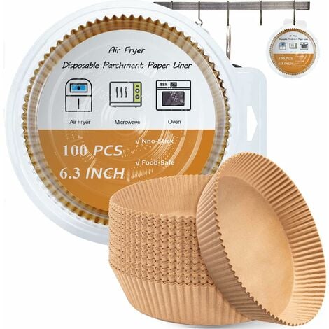 Air Fryer Disposable Paper Liner Compatible ,200pcs Air Fryer Liners  Rectangle 8.6x 5.5'', Air Fryer Parchment Liners, Air Fryer Accessories  Bakin