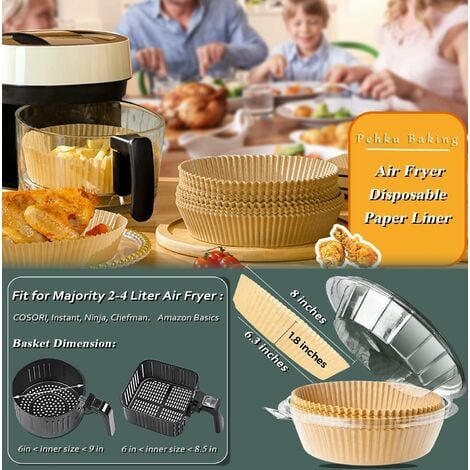 50/200Pcs Air Fryer Disposable Paper Liner Non-Stick Pan Parchment Baking  Papers