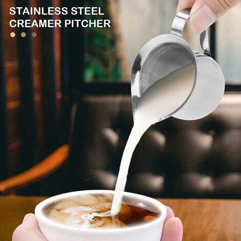 90ml / 3oz Milk Frothing Cup, Stainless Steel Home Kitchen Frothing Pitcher Mugs, Coffee Latte Milk Drinks Pitcher Cup