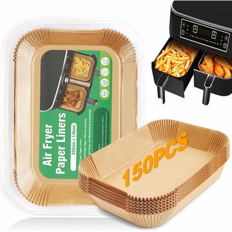  Air Fryer Parchment Paper Accessories for Ninja Foodi Dual Air  Fryer DZ201 DZ401, 200pcs Unbleached Liners & Heat Resistant Mat, Double  Basket Ninja 8 qt 10 qt Sheets for Basket by