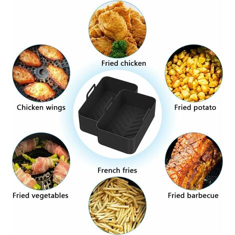 2X Air Fryer Liners For Ninja-Foodi Dual Air Fryer Reusable Accessories UK  Ship