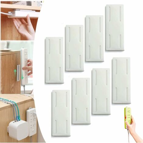 Self Adhesive Power Strip Fixator Socket Holder Mount Punch-Free  Wall-Mounted Desktop Socket Fixer Organizer