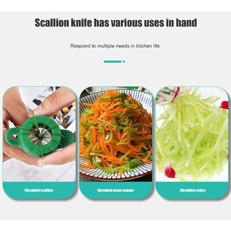 Spring Onion Slicer,stainless Steel Chopped Green Onion Knife,scallion  Cutter Shred Silk The Knife For Green Onion Fruit Vegetable Garlic,  Multi-funct