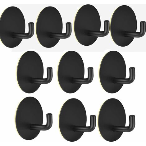 10 Pieces Adhesive Hook, Stainless Steel Bathroom Wall Hook, Waterproof  Self Adhesive Towel Holder for Kitchen, Living Room and Office, No Punching  Needed