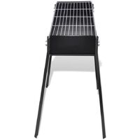 BBQ Stand Charcoal Barbecue Square 75 x 28 cm - Black