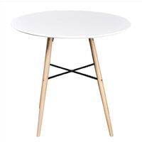 Dining Table MDF Round White - White