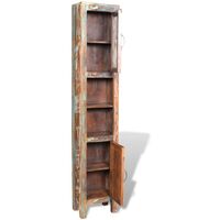 Reclaimed Solid Wood Vanity Cabinet Set with Mirror & 2 Side Cabinets - Multicolour