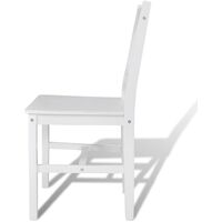 Dining Chairs 2 pcs White Pinewood - White