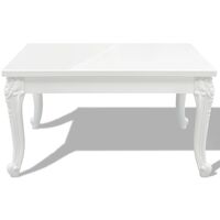 Coffee Table 80x80x42 cm High Gloss White - White